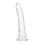 RealRock Crystal Clear Slim 7 in. Dildo Clear - Image 4