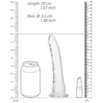 RealRock Crystal Clear Slim 7 in. Dildo Clear - Image 7
