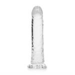 RealRock Crystal Clear Slim 8 in. Dildo Clear - Image 3