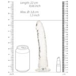 RealRock Crystal Clear Slim 8 in. Dildo Clear - Image 7