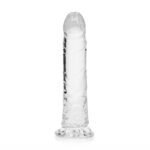 RealRock Crystal Clear Slim 9 in. Dildo Clear - Image 3