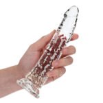 RealRock Crystal Clear Slim 9 in. Dildo Clear - Image 6