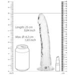 RealRock Crystal Clear Slim 9 in. Dildo Clear - Image 7
