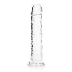 RealRock Crystal Clear Straight 11 in. Dildo Without Balls Clear - Image 3