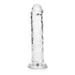 RealRock Crystal Clear Straight 6 in. Dildo Without Balls Clear - Image 2