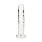 RealRock Crystal Clear Straight 6 in. Dildo Without Balls Clear - Image 3