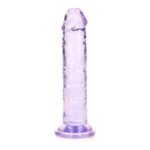 RealRock Crystal Clear Straight 6 in. Dildo – Light Purple - Image 4