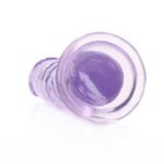 RealRock Crystal Clear Straight 6 in. Dildo – Light Purple - Image 5