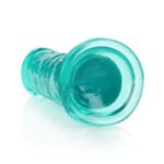 RealRock Crystal Clear Straight 7 in. Dildo Without Balls Turquoise - Image 5