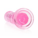 RealRock Crystal Clear Straight 8 in. Dildo Without Balls Pink - Image 5