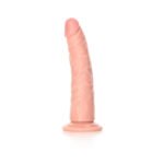 RealRock Realistic 6 in. Slim Dildo With Suction Cup Beige - Image 2