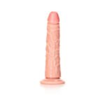 RealRock Realistic 6 in. Slim Dildo With Suction Cup Beige - Image 4