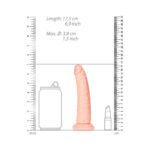 RealRock Realistic 6 in. Slim Dildo With Suction Cup Beige - Image 6