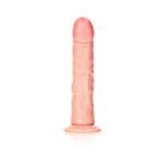 RealRock Realistic 7 in. Curved Dildo With Suction Cup Beige - Image 4