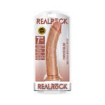 RealRock Realistic 7 in. Curved Dildo With Suction Cup Tan