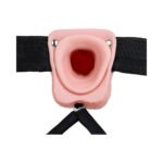 RealRock Realistic 7 in. Hollow Strap-On With Balls Beige - Image 5