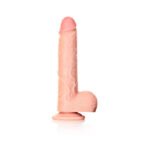 RealRock Realistic 7 in. Straight Dildo with Balls and Suction Cup – Beige - Image 2