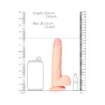 RealRock Realistic 7 in. Straight Dildo with Balls and Suction Cup – Beige - Image 6