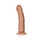 RealRock Realistic 8 in. Curved Dildo With Suction Cup Tan - Image 3
