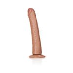 RealRock Realistic 8 in. Slim Dildo With Suction Cup Tan - Image 3