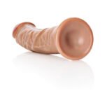 RealRock Realistic 9 in. Curved Dildo With Suction Cup Tan - Image 5