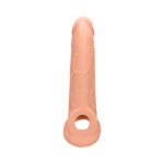 RealRock Realistic 9 in. Penis Sleeve Extender Sling Beige - Image 4