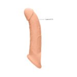 RealRock Realistic 9 in. Penis Sleeve Extender Sling Beige - Image 8