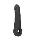 RealRock Realistic 9 in. Penis Sleeve Extender Sling Black - Image 3