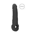 RealRock Realistic 9 in. Penis Sleeve Extender Sling Black - Image 7