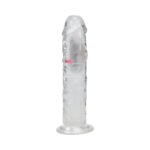 RealRock Wireless Rechargeable Remote Control LED Vibrating 8 in. Dildo Clear - Image 4
