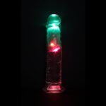 RealRock Wireless Rechargeable Remote Control LED Vibrating 8 in. Dildo Clear - Image 6