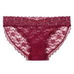 Remote Control Lace Panty Set - S/ M - Burgundy - Image 8