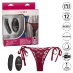 Remote Control Lace Thong Set - Burgundy - Image 11