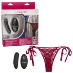 Remote Control Lace Thong Set - Burgundy - Image 8