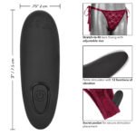 Remote Control Lace Thong Set - Burgundy - Image 10