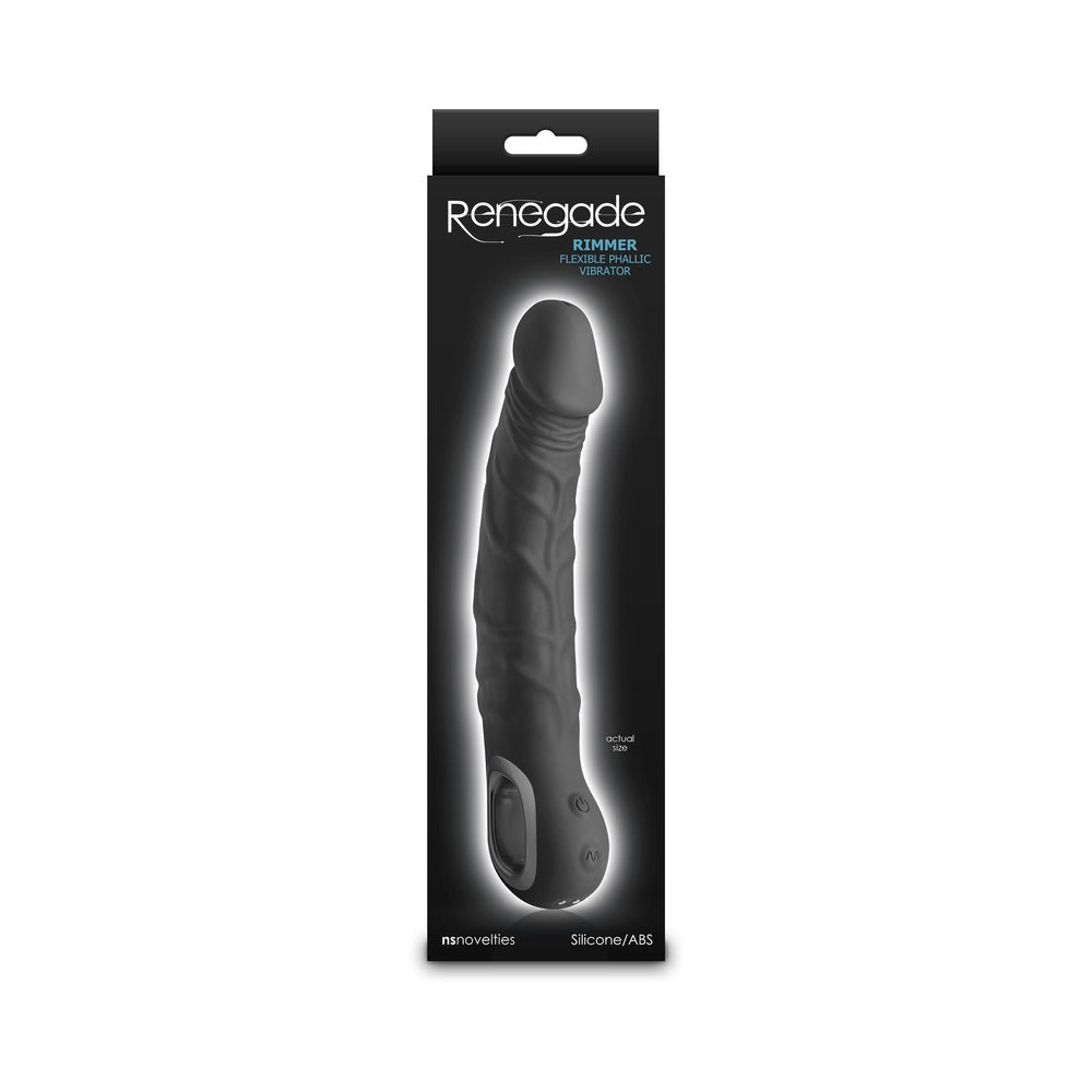 renegade-rimmer-rechargeable-flexible-phallic-vibrator-black Renegade Rimmer Rechargeable Flexible Phallic Vibrator Black - Image 1