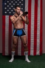Retro Sport Panel Short - Small - Blue/ Black - Image 6