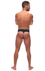 Retro Sport Panel Thong - L/ XL - Black/ Blue - Image 8