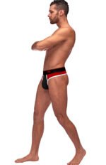 Retro Sport Panel Thong - S/ M - Red/ Black - Image 9