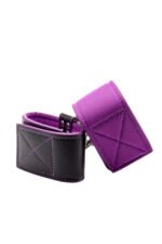 Reversible Ankle Cuffs Premium Bonded Leather and  Neoprene - Purple - Image 3