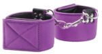 Reversible Ankle Cuffs Premium Bonded Leather and  Neoprene - Purple - Image 5