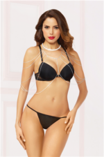 Rhinestone and Silver Draped Body Chain - One Size - Image 2