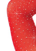 Rhinestone Snap Crotch Bodysuit - One Size - Red - Image 2