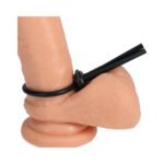 Rock Solid Black Silicone Double Lock Adjustable Lasso Cock Ring - Image 7