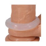 Rock Solid Ribbed Sila-Stretch Donut Silicone Cock Ring 1 in – Clear - Image 6
