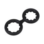 ROCK SOLID Silicone Double Stamina Ring with Metal Beads – Black - Image 2