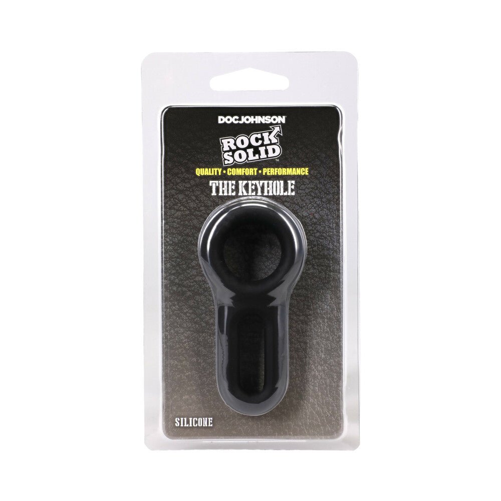 rock-solid-the-keyhole-silicone-c-ring-black ROCK SOLID The Keyhole Silicone C-Ring Black - Image 1