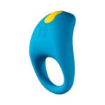 ROMP Juke Rechargeable Silicone Vibrating Penis Ring Light Blue - Image 5