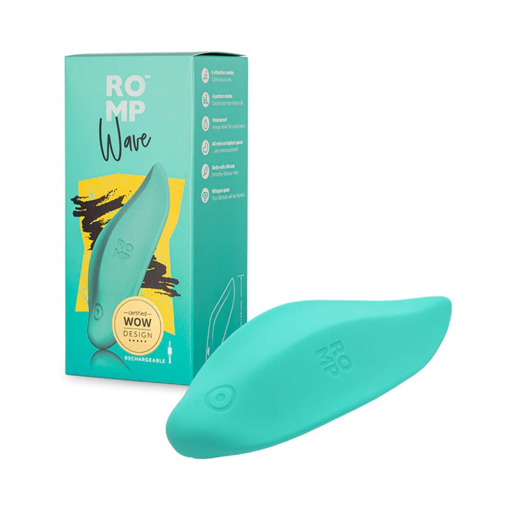 romp-wave-rechargeable-silicone-lay-on-vibrator-mint ROMP Wave Rechargeable Silicone Lay-On Vibrator Mint - Image 1