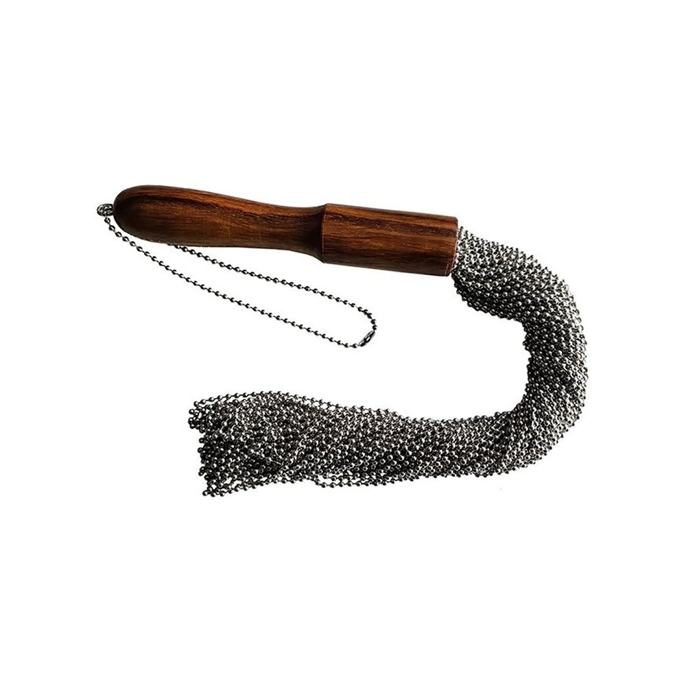 rouge-beaded-metal-flogger-silver Rouge Beaded Metal Flogger Silver - Image 1